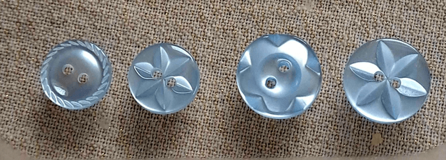 Buttons (pack 10) - Star - 14mm - Baby Blue