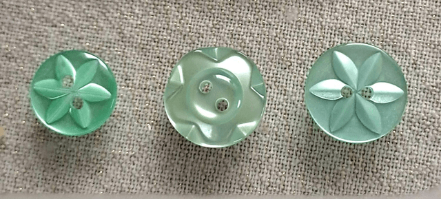Buttons (pack 10) - Fruit Gum - 16mm - Mint