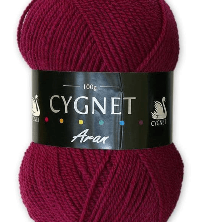 Cygnet Aran 100g - 6964 Crimson