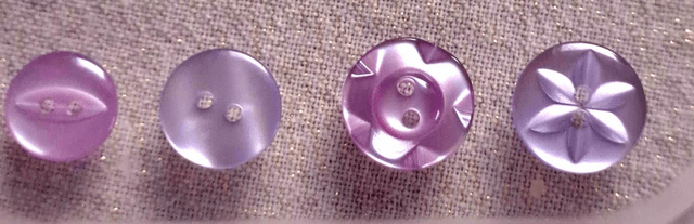 Buttons (pack 10) - Pearl - 14mm - Lilac