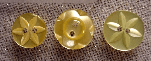Buttons (pack 10) - Fruit Gum - 16mm - Lemon