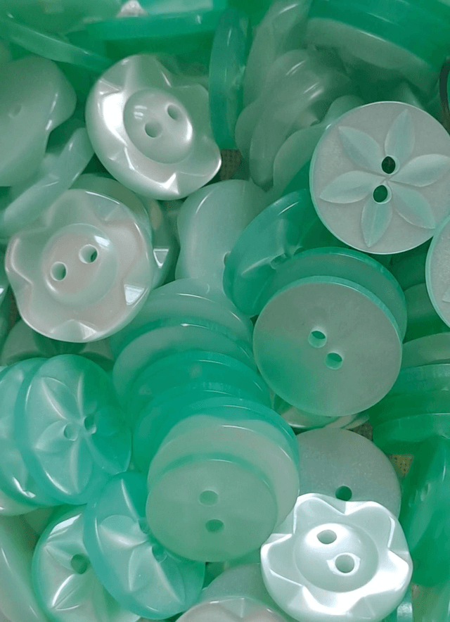 Buttons (pack 10) - Fruit Gum - 16mm - Mint