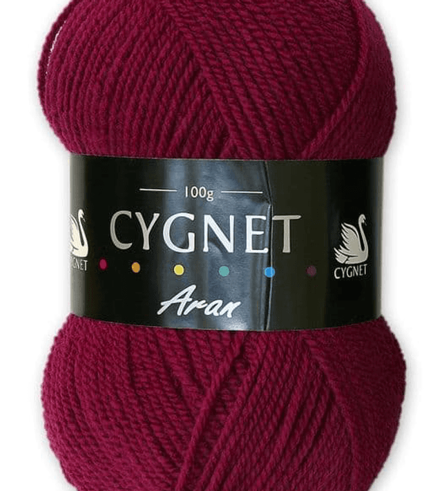 Cygnet Aran 100g - 6964 Crimson